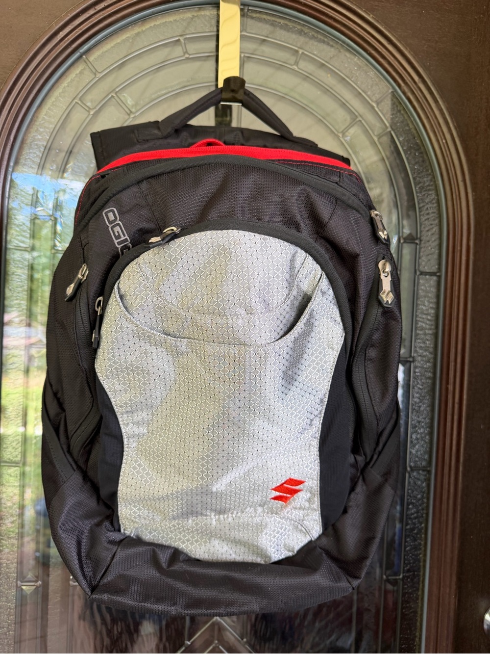 OGIO Black and Gray Backpack with Red Accent